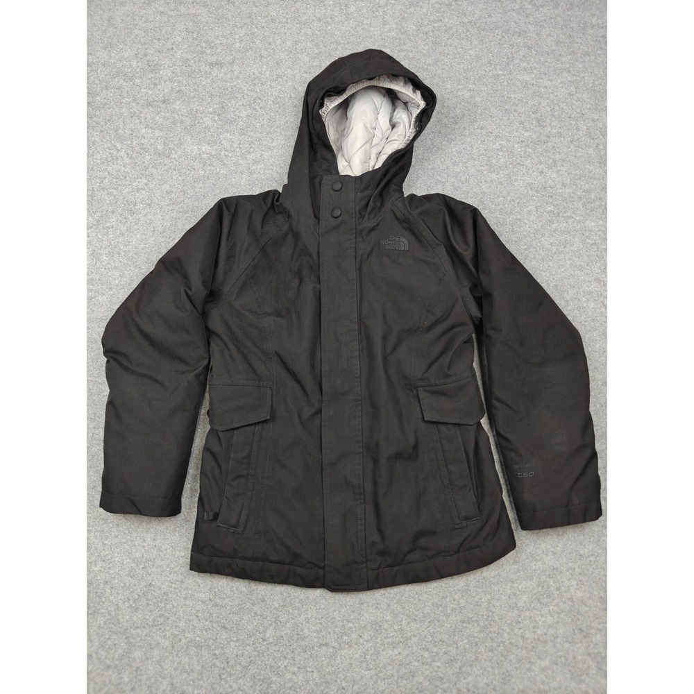 The North Face Coat Girls Large 14/16 Black DryVent 550 Parka Hooded Waterproof